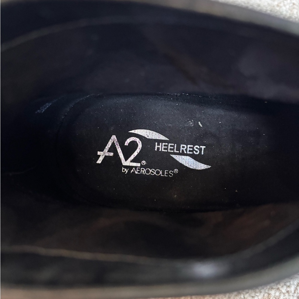 A2 by Aerosoles Gravity V-Cut Opening Ankle Boots Size 9.5 M Black - Picture 6 of 9